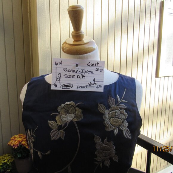 #614  WOMAN'S DEEP PURPLE DRESS BY COAST  (SIZE 10US / 14UK) - Picture 2 of 4